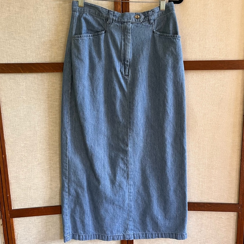 Vintage Forenza 80s Denim Skirt Back Slit - 6